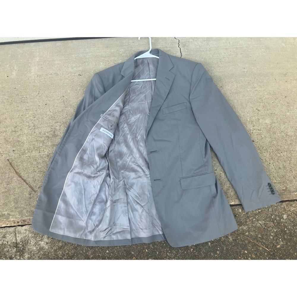 Versace Collection Men's 42 Gray 100% Wool Two Button Blazer Old Money Business